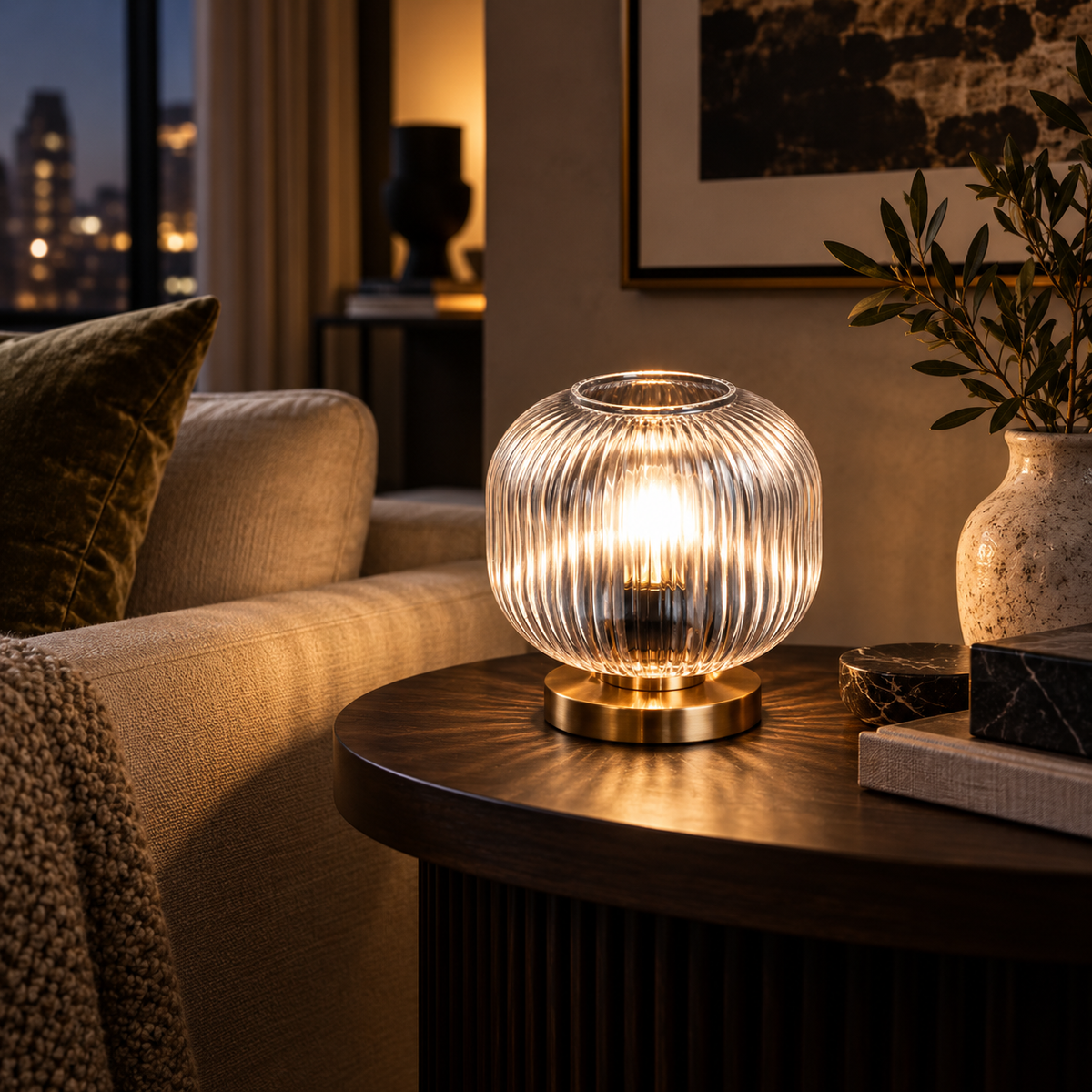 Aveline Glass Table Lamp