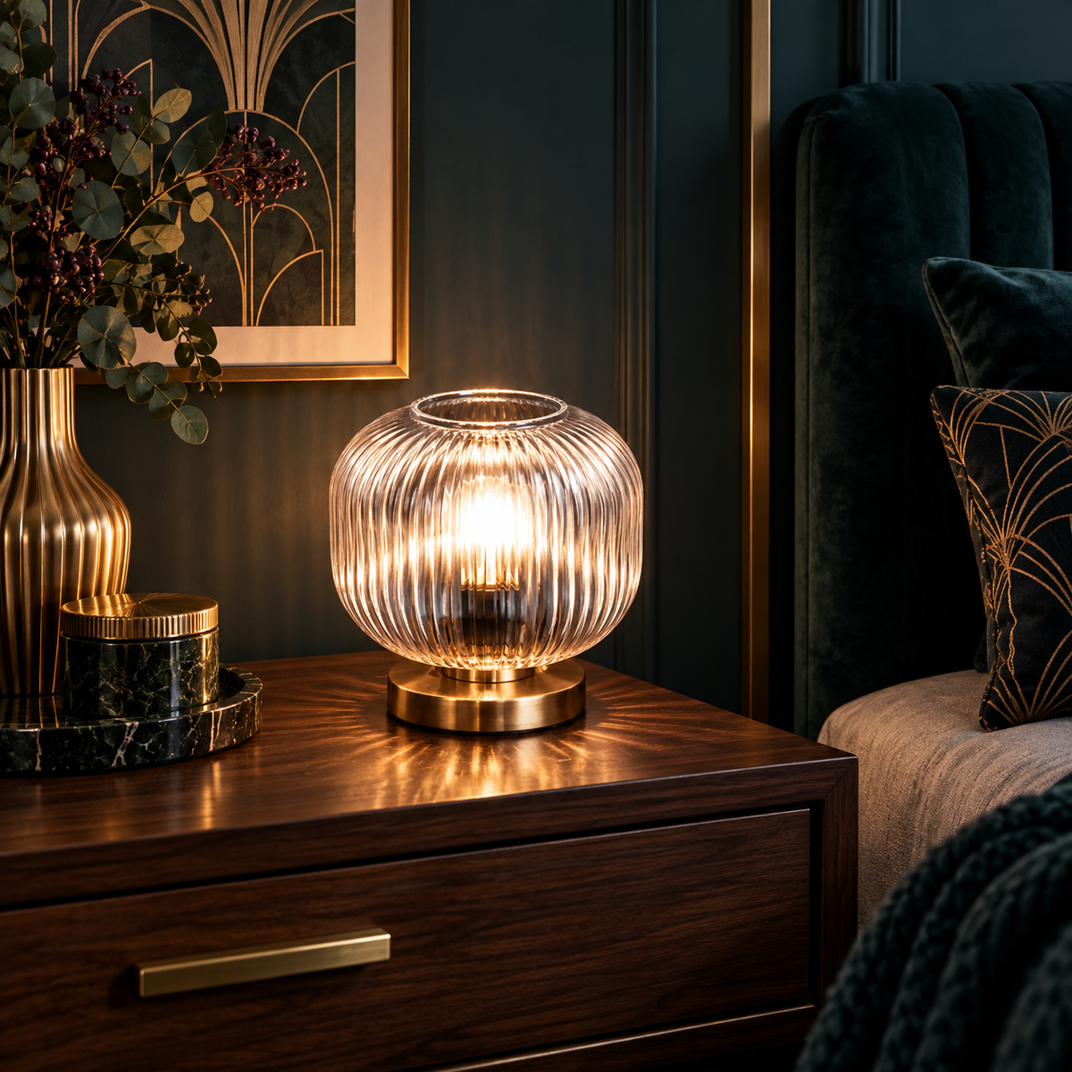 Aveline Glass Table Lamp
